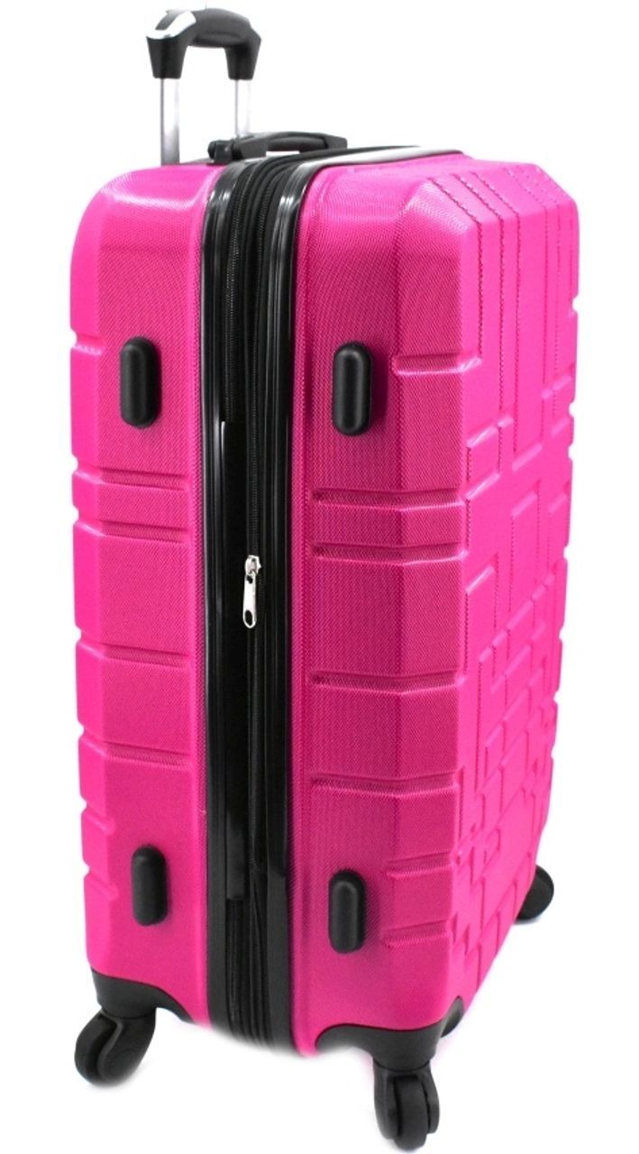 Cestovní kufr skořepinový na čtyřech kolečkách (M) 80l - krémová 6015 (M)