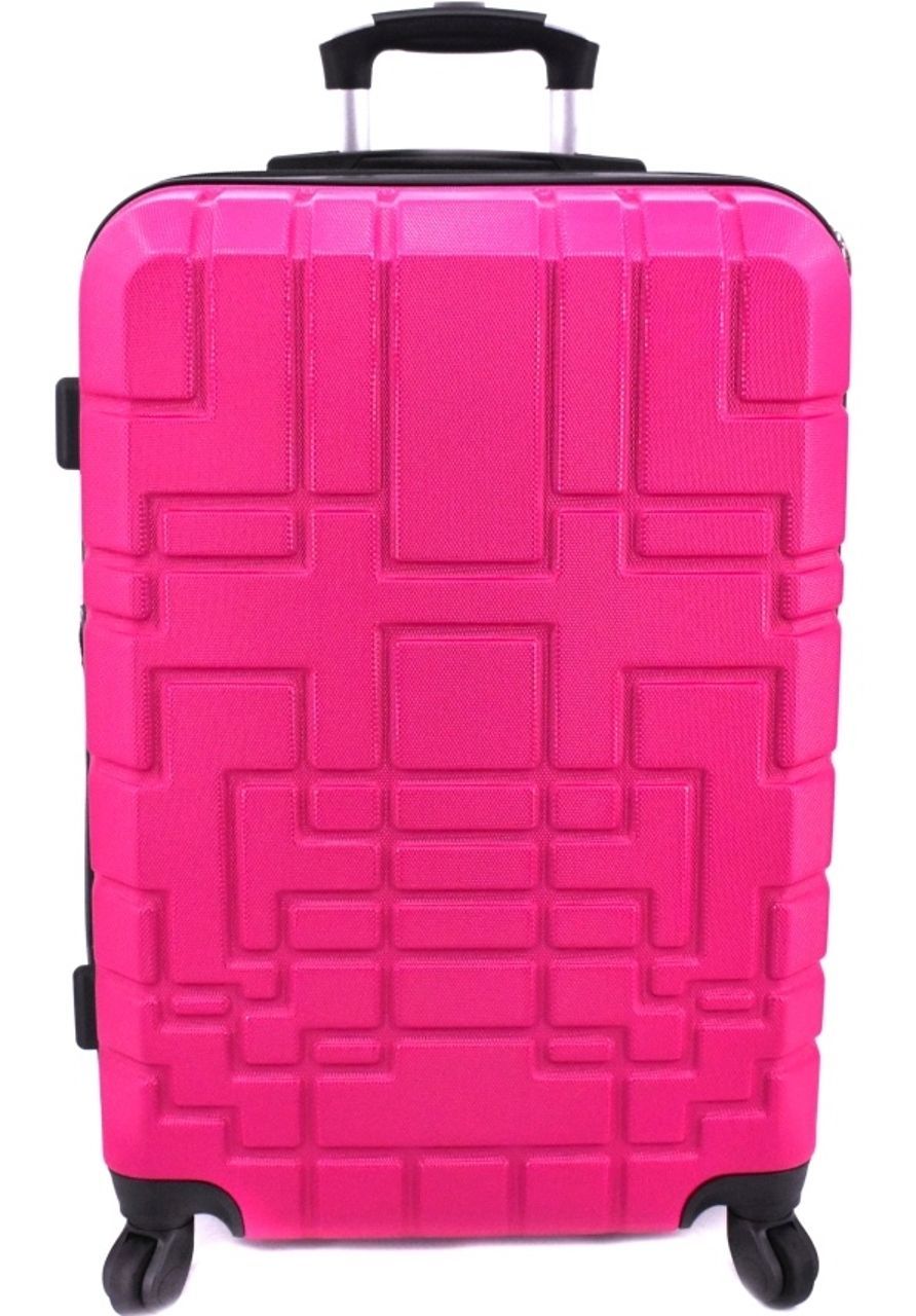 Cestovní kufr skořepinový na čtyřech kolečkách (L) 110l - fuxia 6015 (L)