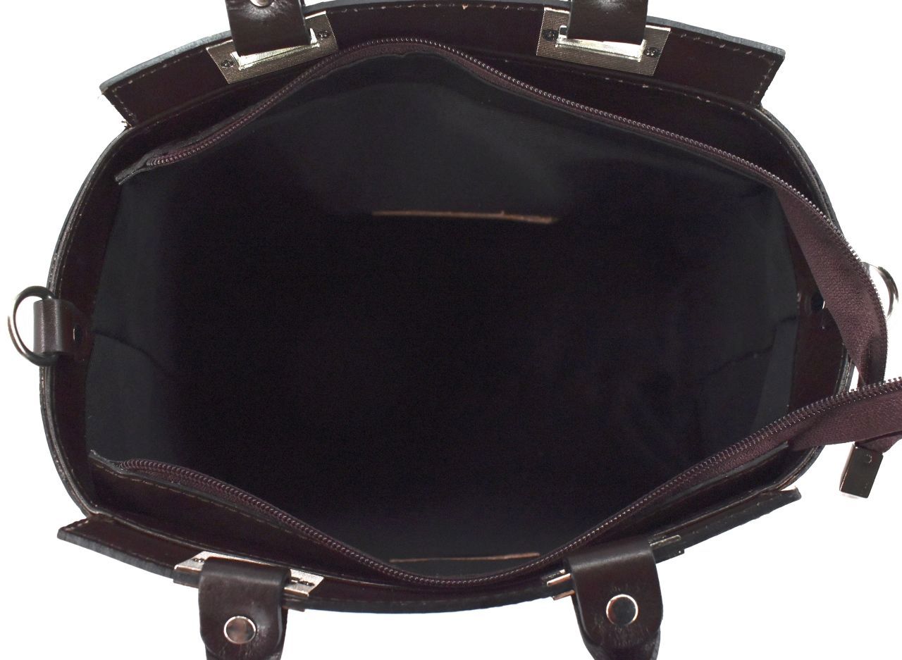 Dámská kožená kabelka Arteddy - tmavě hnědá 29567