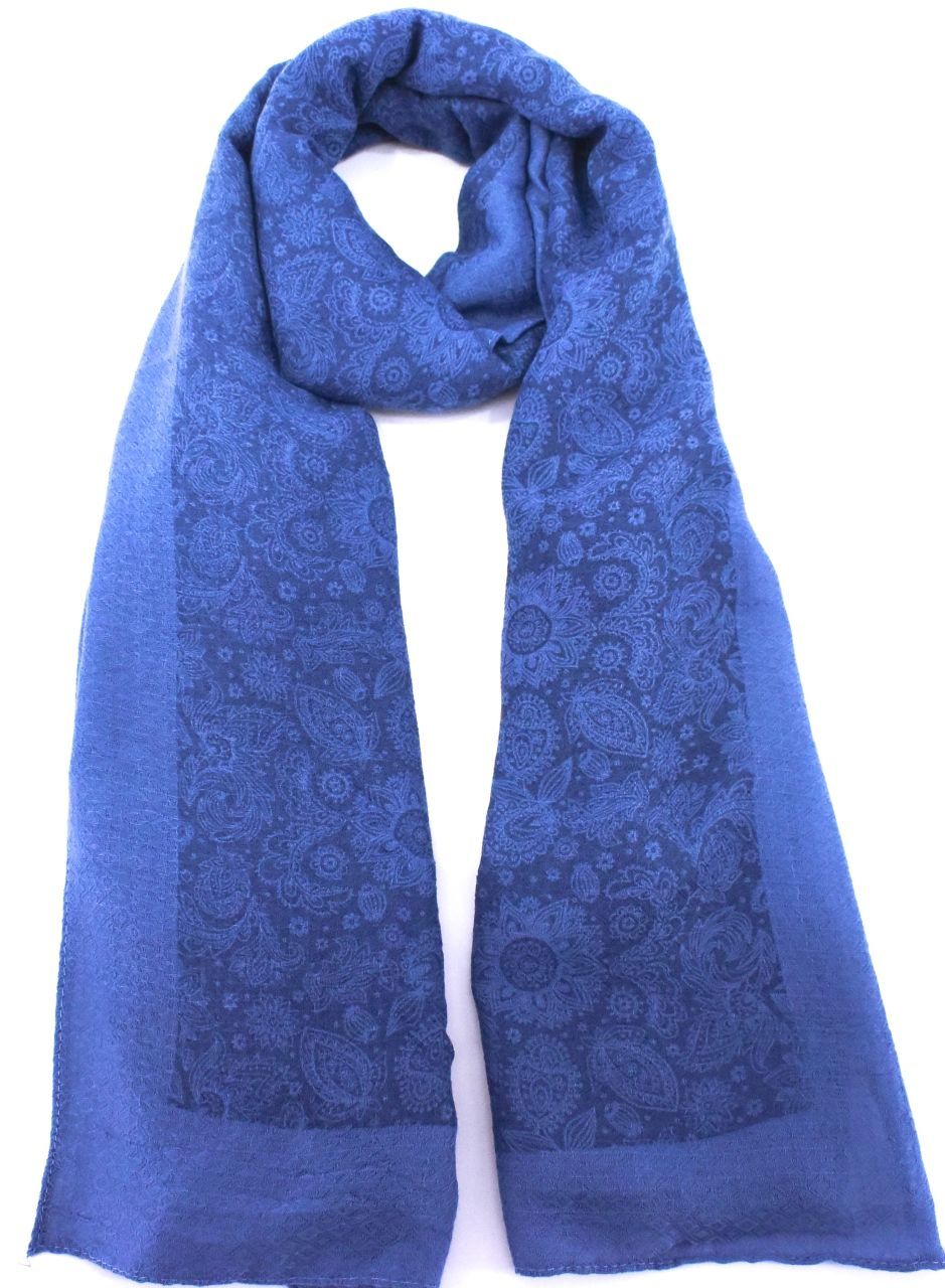 Levně Dámský šátek s potiskem - modrá