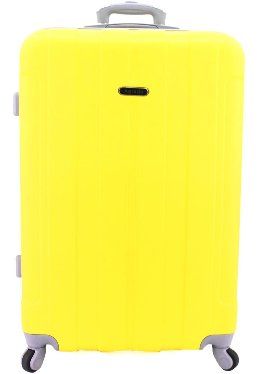 Cestovní palubní kufr skořepinový na čtyřech kolečkách Agrado - (S) 40l - žlutá 6018 (S)