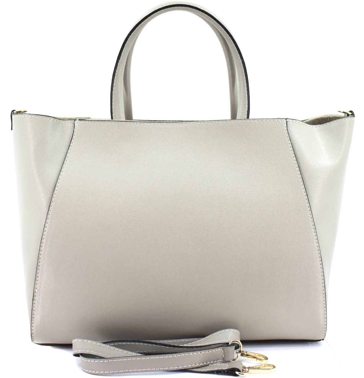 Moderní Shopper dámská kožená kabelka Arteddy - světle hnědá 32454