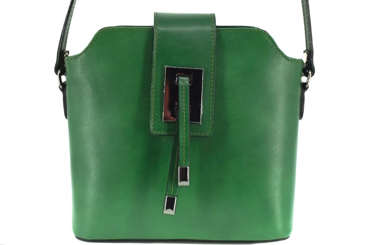 Dámská kožená kabelka crossbody Arteddy - zelená 40923
