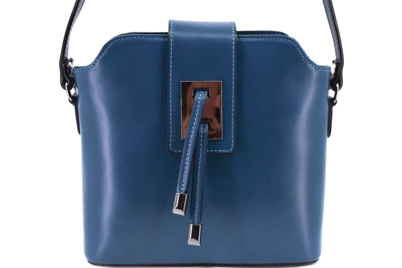Dámská kožená kabelka crossbody Arteddy - petrolejová 40923