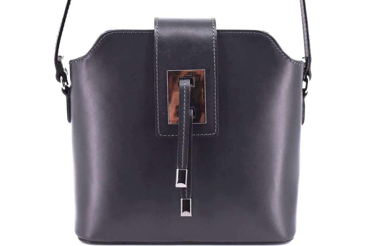 Dámská kožená kabelka crossbody Arteddy - tmavě šedá 40923