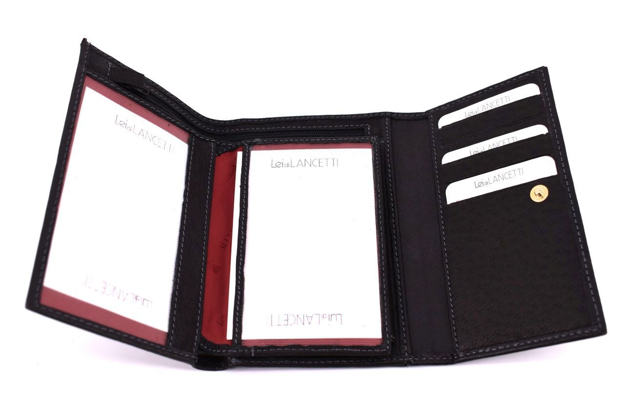 Dámská kožená peněženka Leidi Lanceti - černá 7794