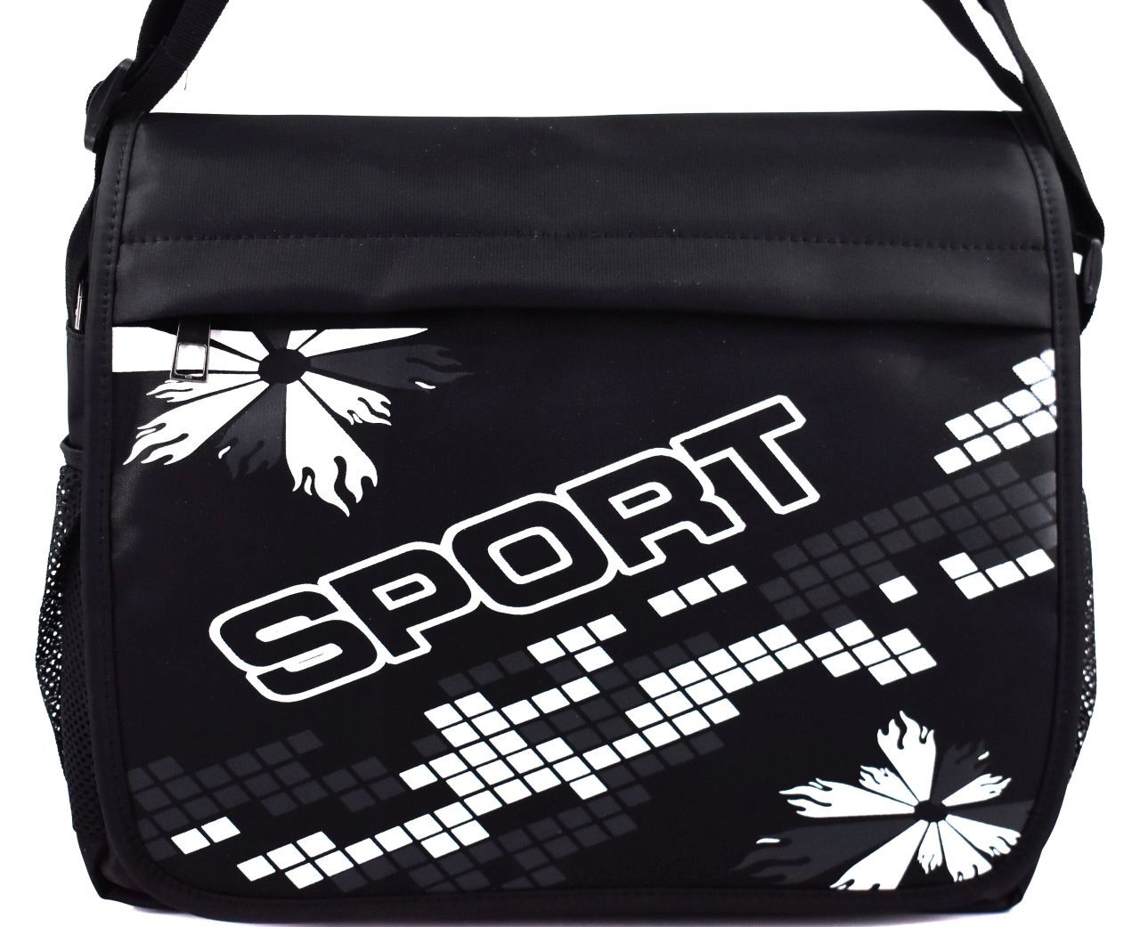 Crossbody taška / sport - černá/bílá