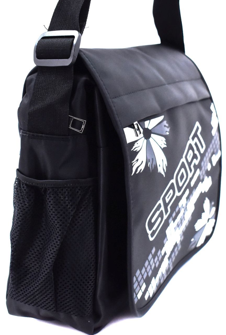 Crossbody taška / sport - černá/bílá