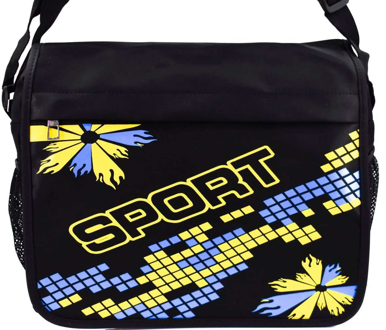 Crossbody taška / sport - černá/žlutá