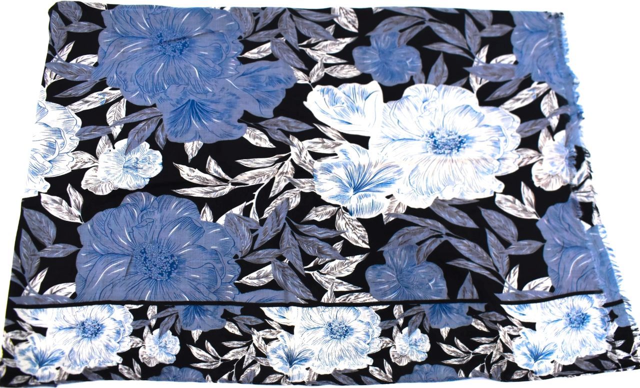 Dámský květovaný šátek Arteddy - černá