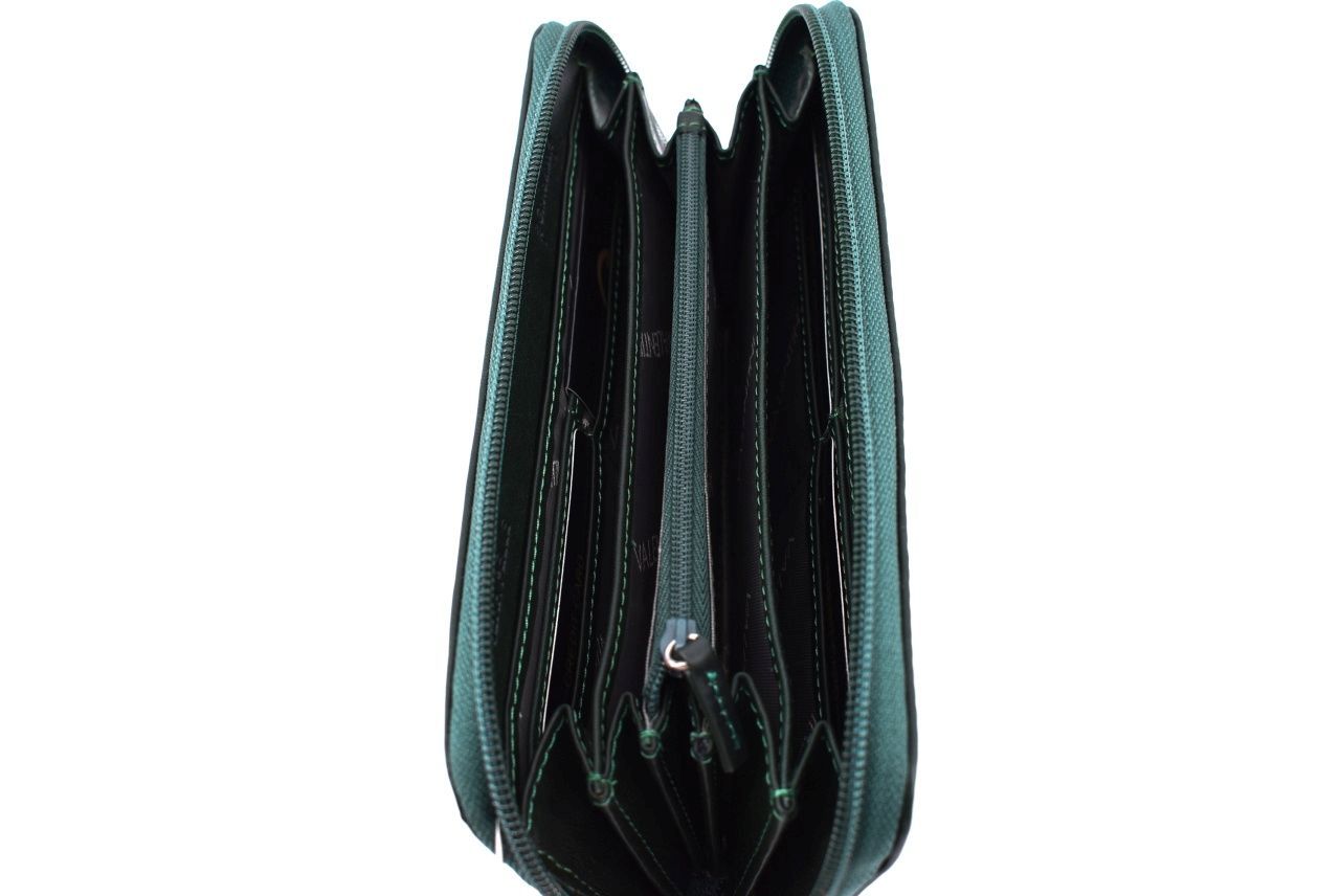 Dámská kožená peněženka Valentini pouzdrového typu - zelená 35813