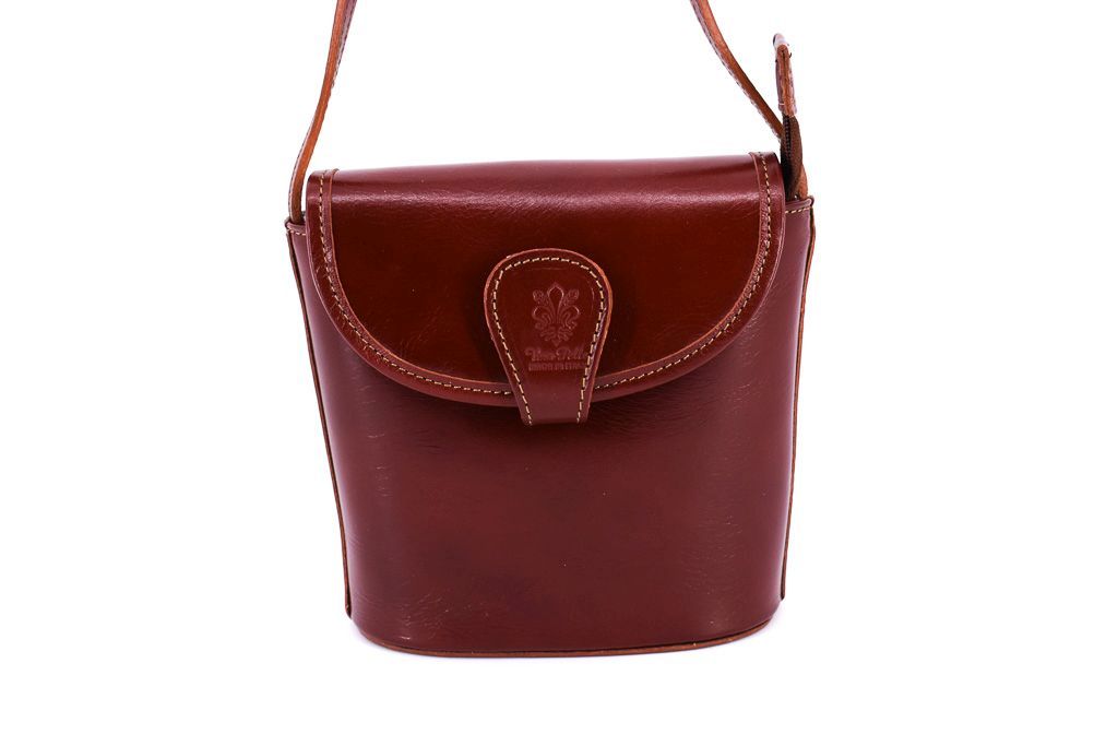 Dámská kožená kabelka crossbody Arteddy - hnědá 29676