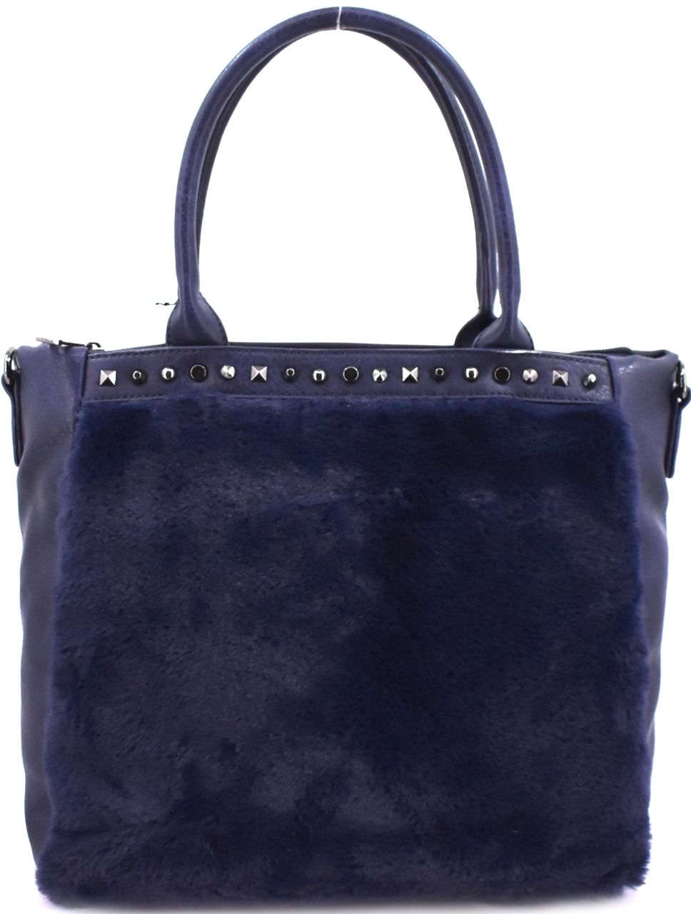 Dámská moderní kabelka shopper - tmavě modrá 38745