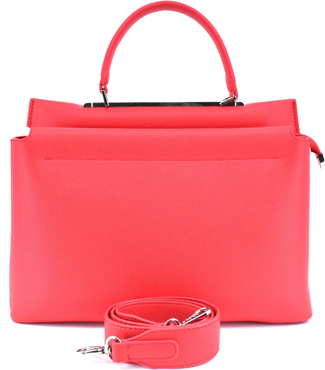 Moderní dámská kabelka shopper - červená 41377