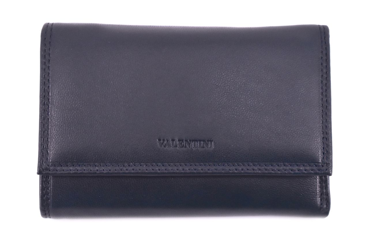Dámská kožená peněženka z pravé kůže Valentini - tmavě modrá 43676