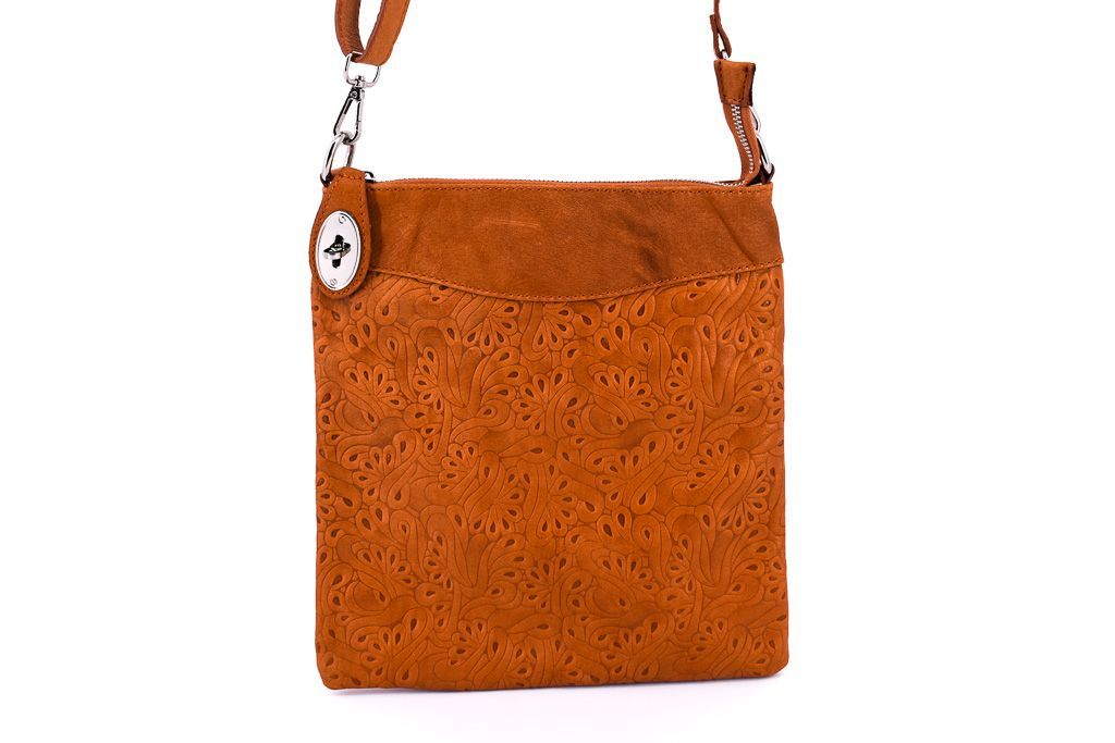 Dámská kožená kabelka crossbody Arteddy - camel 35867