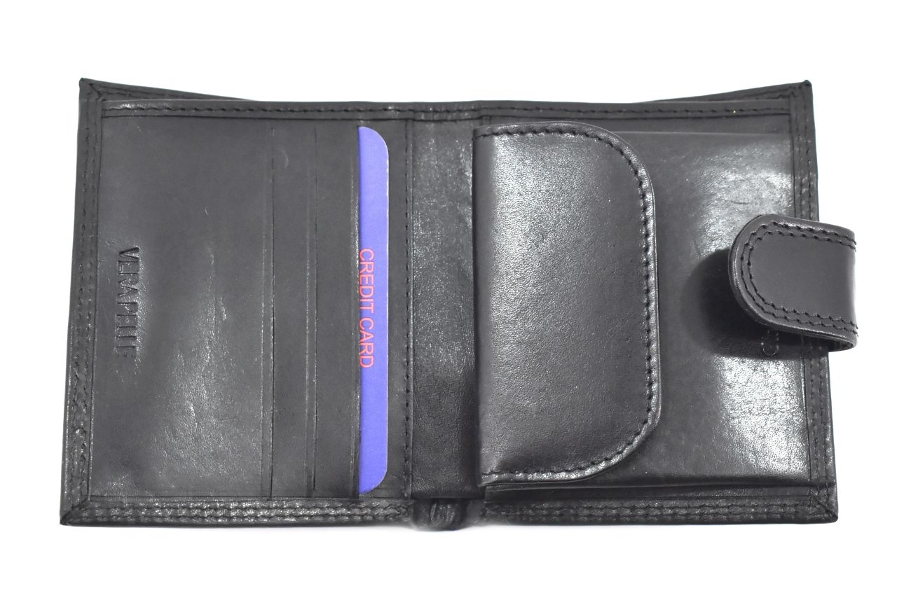 Pánská kožená peněženka z pravé kůže na výšku Gino Valentini - černá 41185