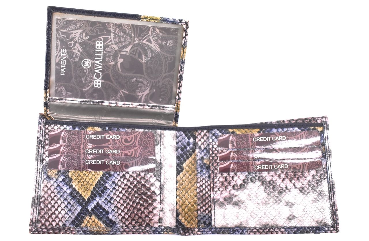 Pánská moderní kožená peněženka z pravé kůže B.Cavalli - béžová 39527