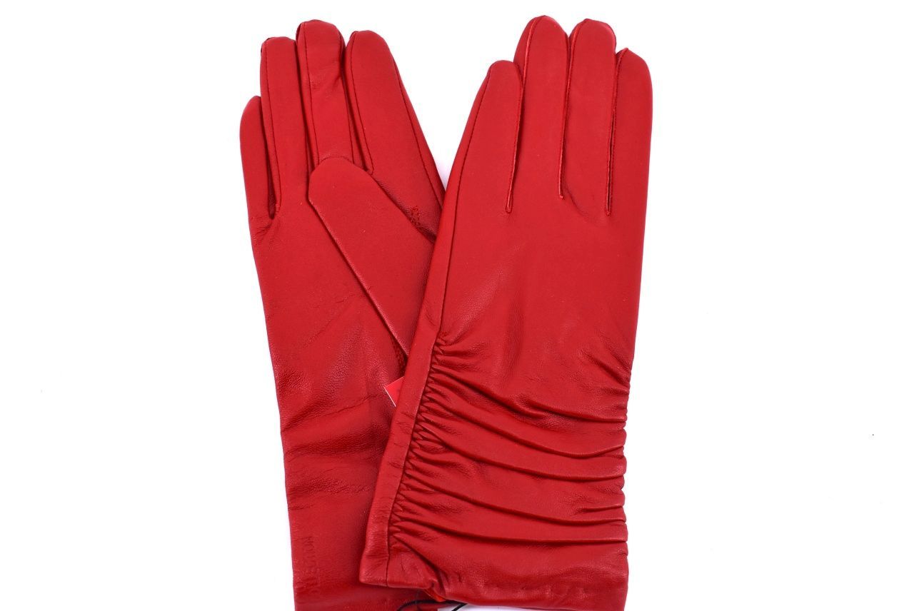 Dámské kožené rukavice Coveri Collection - červená (XL)