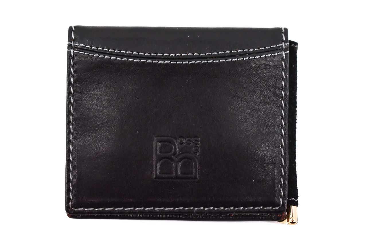 Pánská kožená peněženka dolarovka z pravé kůže BAD BOSS - černá 7608