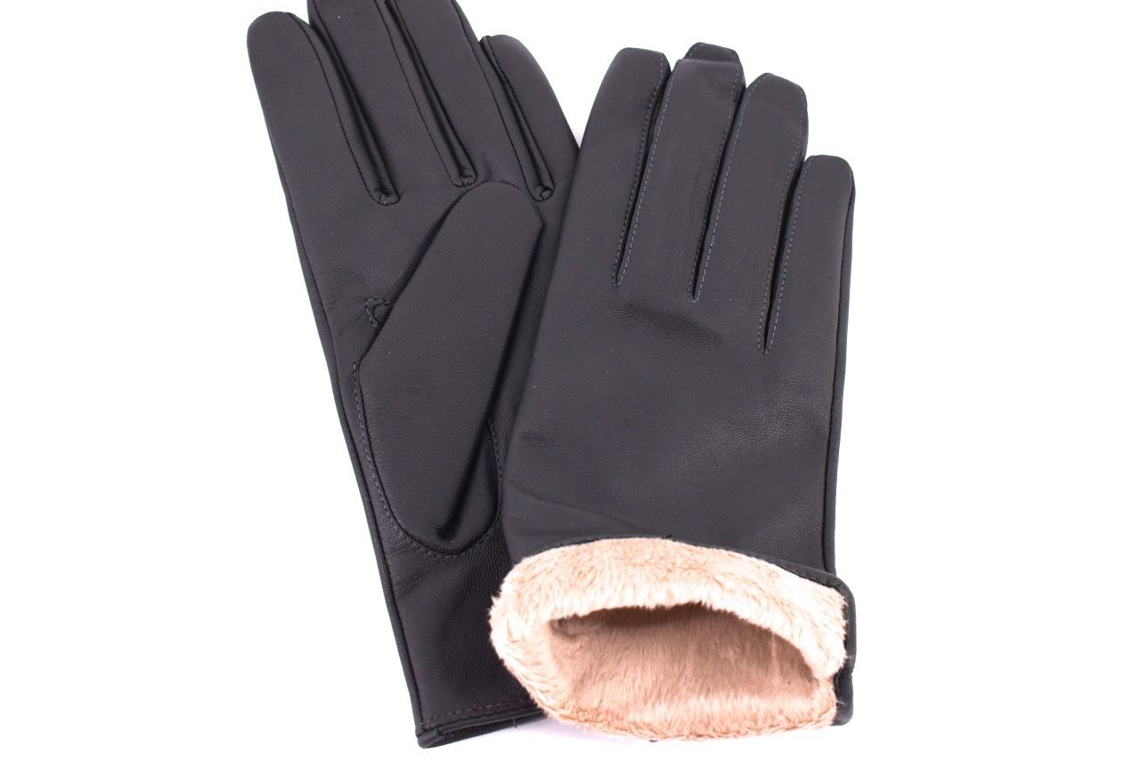 Dámské kožené rukavice Coveri Collection - tmavě šedá (M)