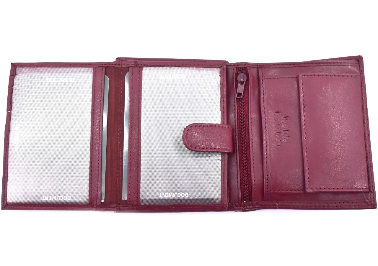 Pánská kožená peněženka z pravé kůže na výšku Arteddy - vínová 41530
