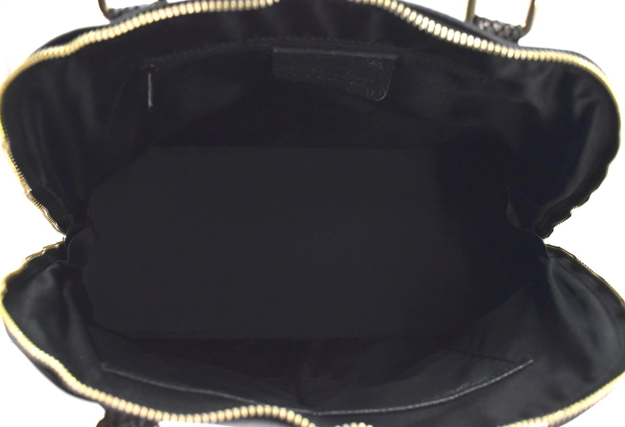 Dámská kožená kabelka - černá