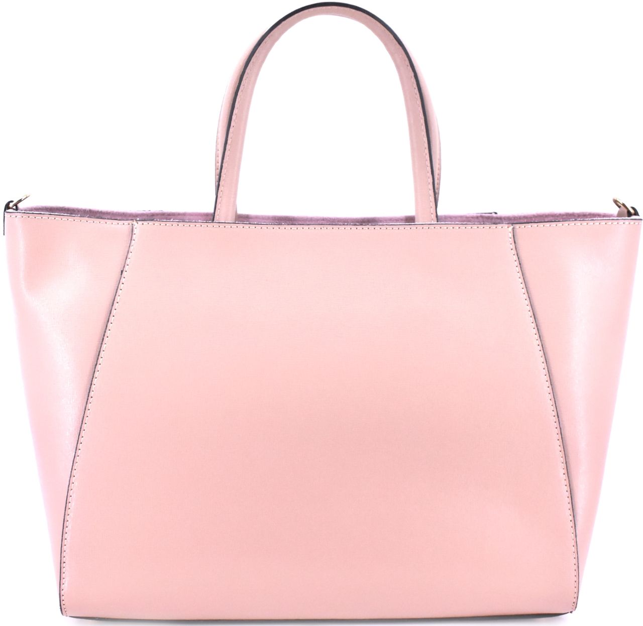 Moderní Shopper dámská kožená kabelka Arteddy - růžová pudrová 32454