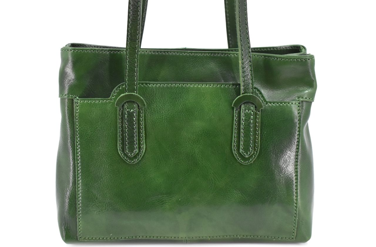 Dámská kožená kabelka Arteddy - zelená 29628