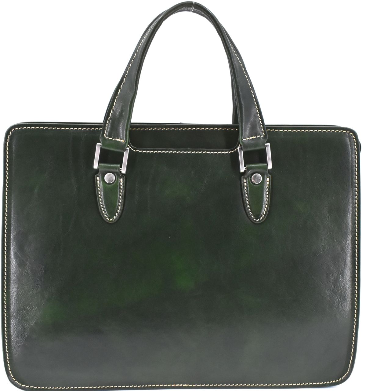 Luxusní dámská kožená kabelka Arteddy - zelená 36963