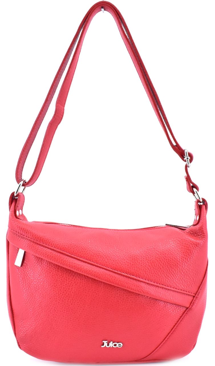 Dámská kožená kabelka crossbody Juice - světle červená 112038