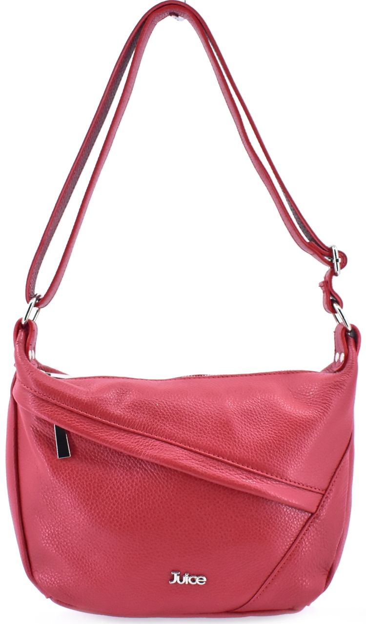Dámská kožená kabelka crossbody Juice - červená 112038