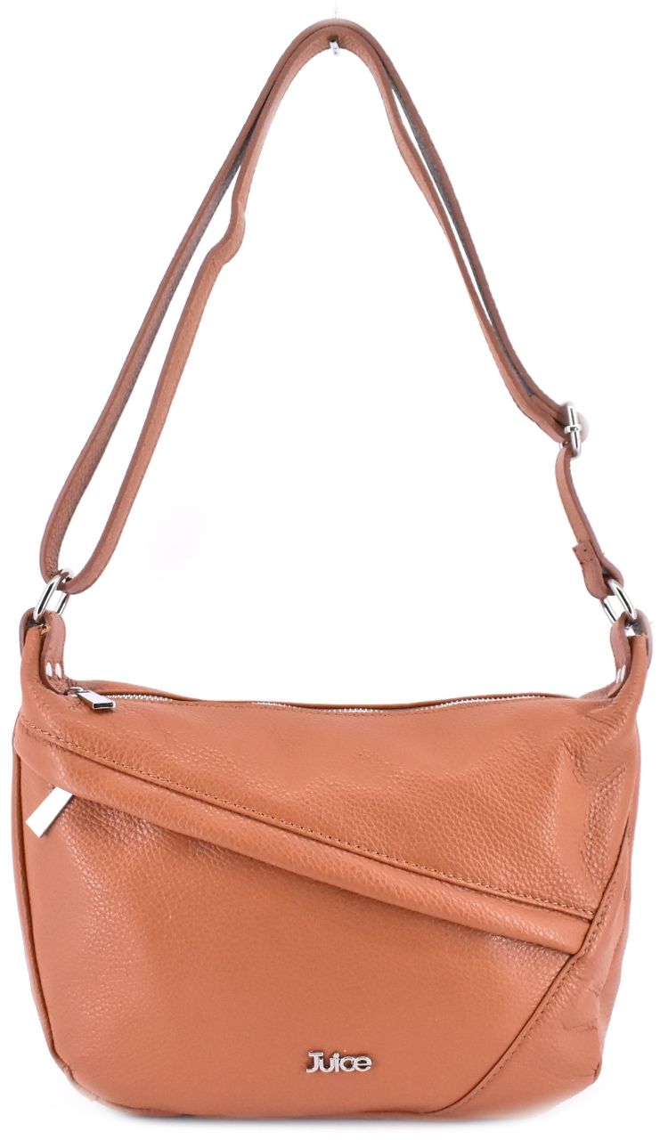 Dámská kožená kabelka crossbody Juice světle hnědá 112038