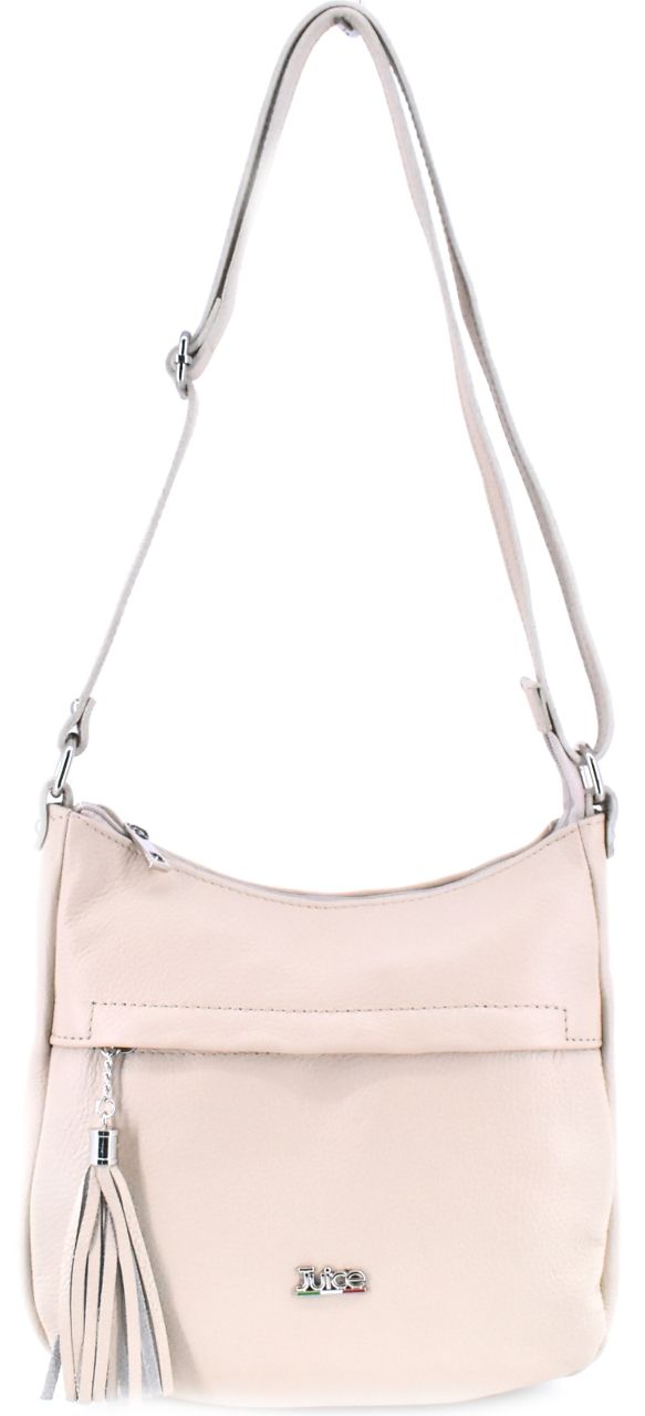 Dámská kožená kabelka crossbody Juice - krémová 112151