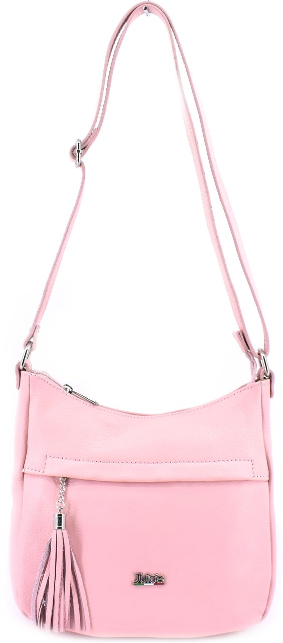 Dámská kožená kabelka crossbody Juice - růžová pudrová 112151