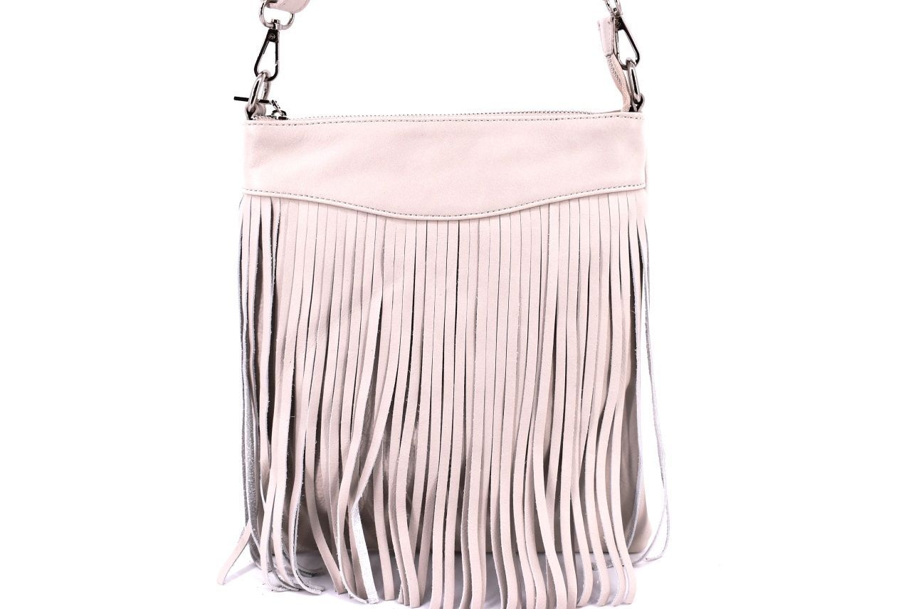 Dámská kožená kabelka crossbody Arteddy - krémová 32493