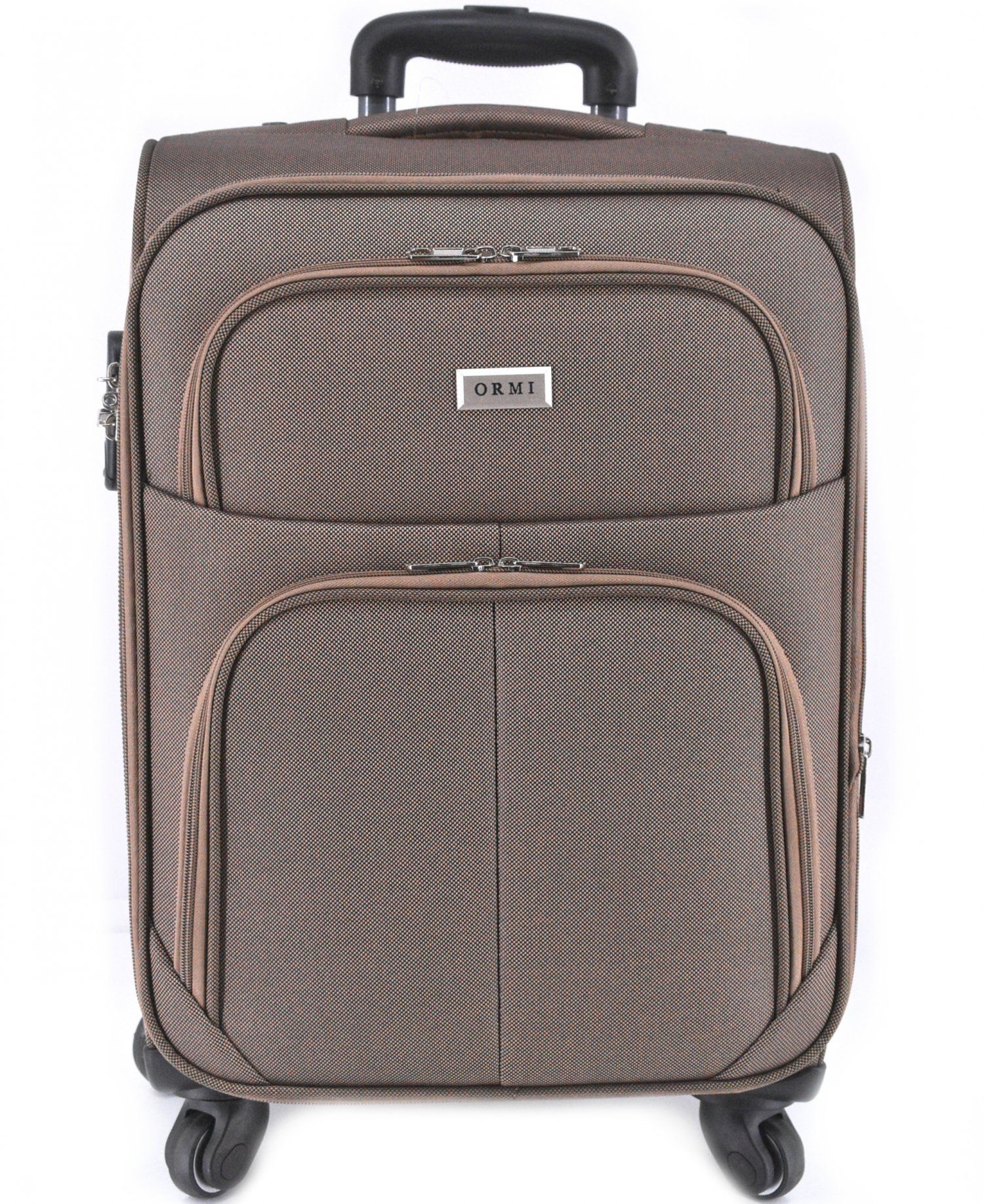 Cestovní textilní kufr Ormi (L) 100l tmavě béžová 214 (L)