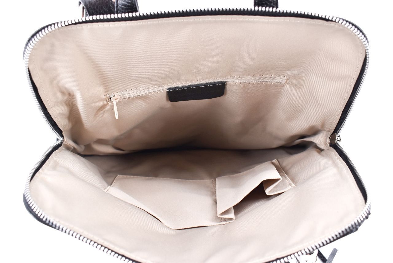 Dámský kožený batoh a kabelka v jednom /Arteddy - krémová