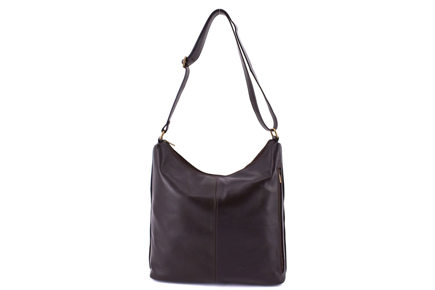 Dámská kožená kabelka crossbody Arteddy - tmavě hnědá 2694