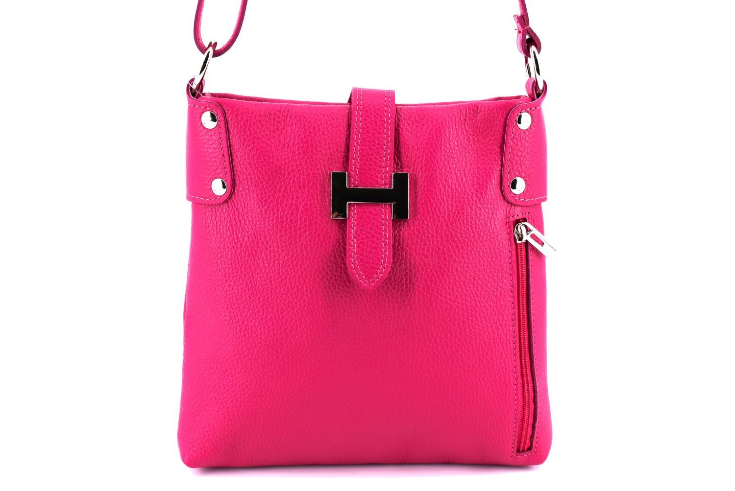Dámská kožená kabelka crossbody Arteddy - fuxia 36942