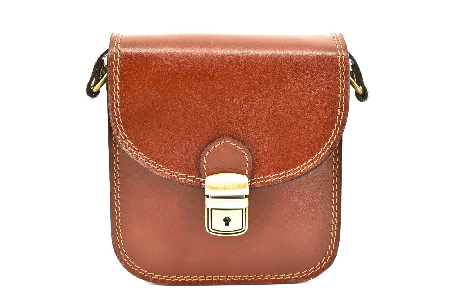 Dámská kožená kabelka crossbody Arteddy - hnědá 36939