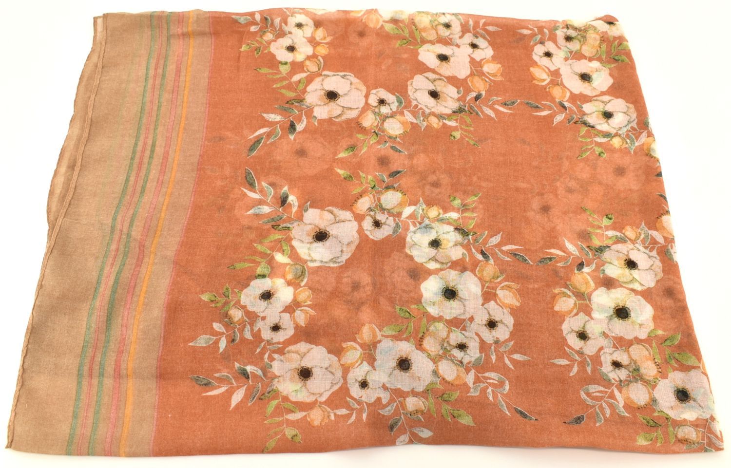 Dámský květovaný šátek Arteddy - oranžová