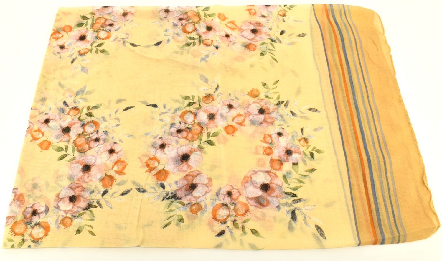 Dámský květovaný šátek Arteddy - žlutá