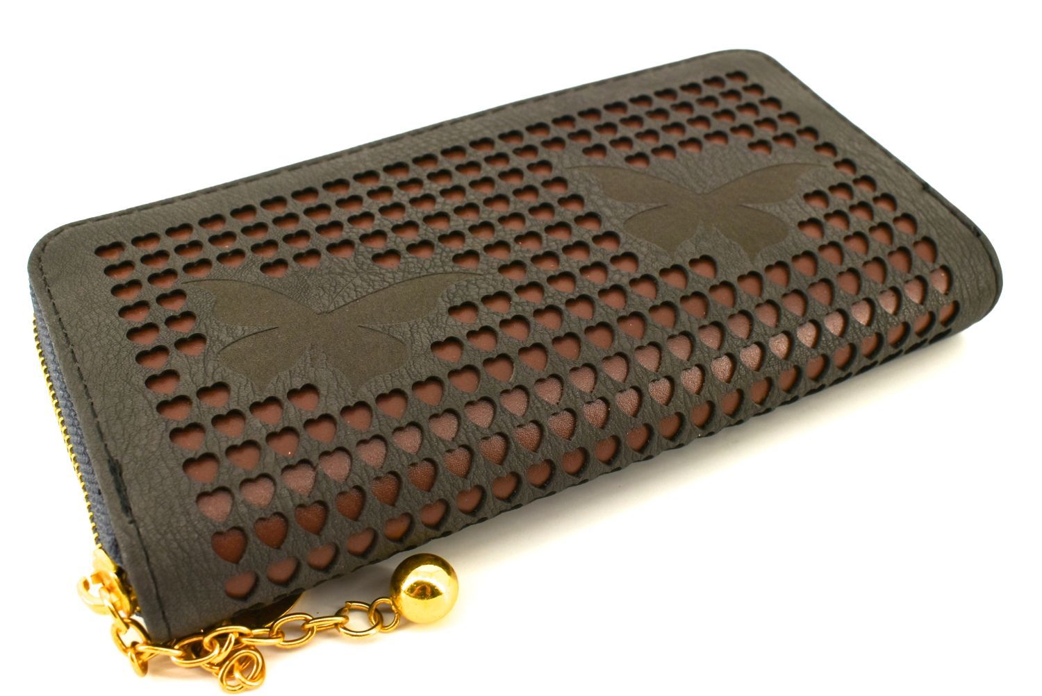 Dámská / dívčí peněženka pouzdrového typu - tmavě šedá 26572