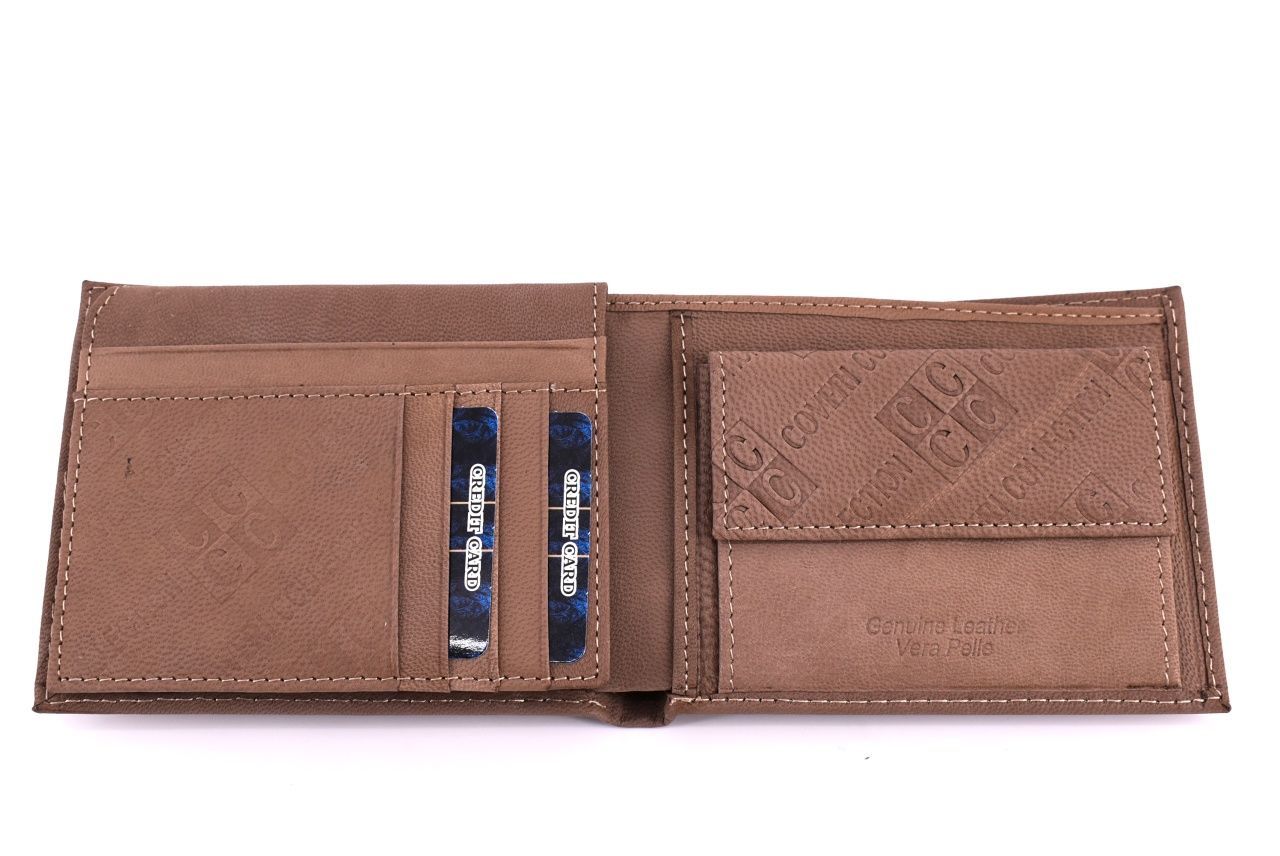 Pánská kožená peněženka Coveri Collection - béžová 31749