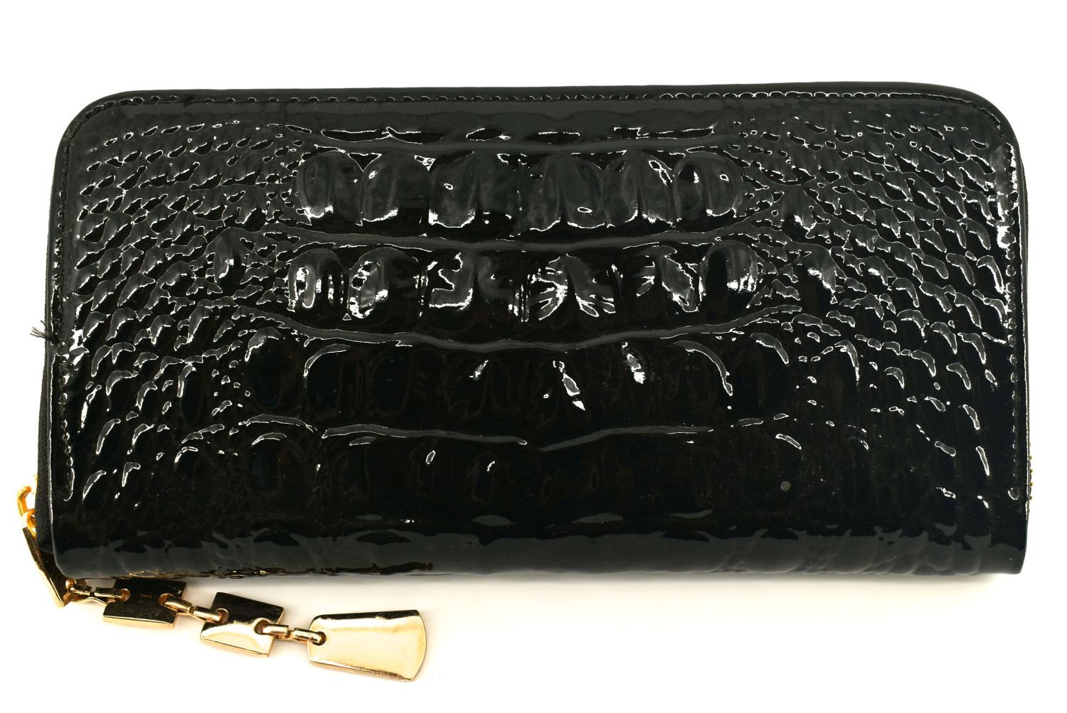 Dámská / dívčí peněženka pouzdrového typu lakovaná - černá 26588