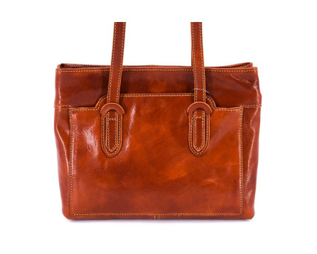 Dámská kožená kabelka Arteddy - koňak
