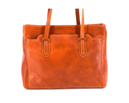 Dámská kožená kabelka Arteddy - koňak