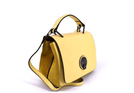 Dámská kožená kabelka Arteddy - žlutá