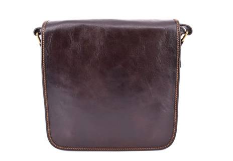 Kožená taška přes rameno crossbody s klopnou